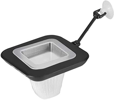 DollaTek Red Worm Feeder: Fish Feeder with Suction Cup & Floating Feeding Ring, Red,Black