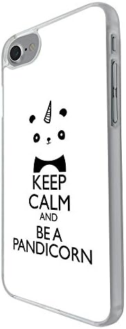 002784 - Keep Calm And Be A Pandicorn Design For iphone 7 4.7" Fashion Trend CASE Back COVER Plastic&amp;Thin Metal - Clear