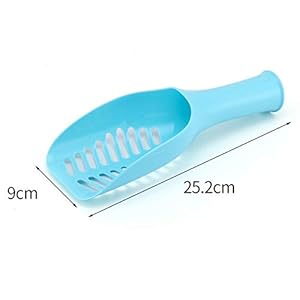 AKDSteel - Pala per lettiera e Gatti, a Forma di Cilindro Blue