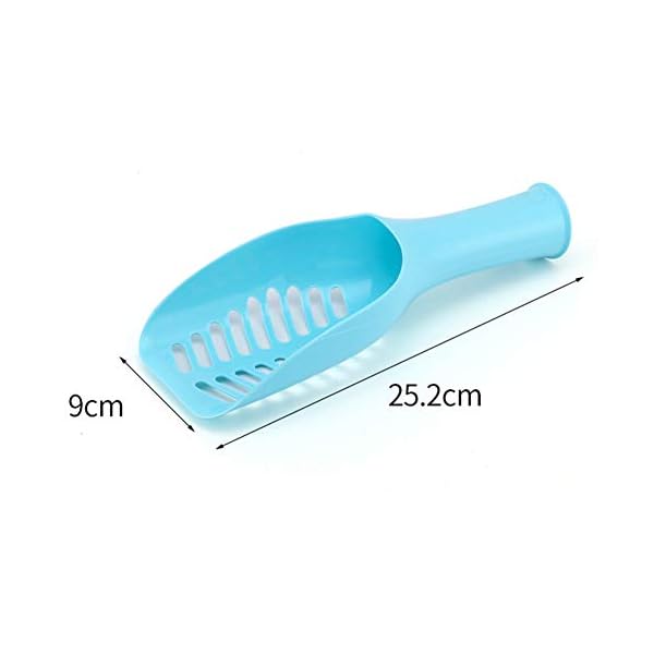 AKDSteel - Pala per lettiera e Gatti, a Forma di Cilindro Blue