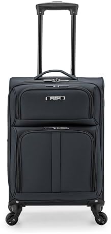 Traveler Anzio Softside Expandable Spinner Luggage, Dark Grey