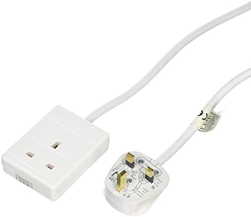 PRO ELEC 9128-5M 1 Gang Extension Lead, White 5m