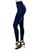 Sejora Fleece Lined Leggings High Waist Compression Slimming Warm Opaque Tights (One Size, Navy)