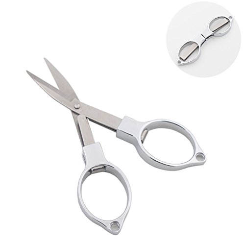 Liangery Travelling Folding Scissors Portable Tool Mini Stainless Steel Stretch Cutter