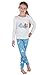 PajamaGram Gingerbread Fun Long-Sleeved Pajamas with Pants, Blue, Big Girls' 8