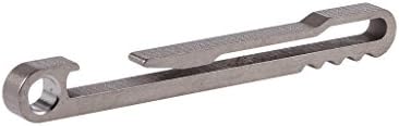 FATTERYU Titanium Alloy Key Ring Belt Clip Quick Draw Keychain Hanging Buckle Corkscrew