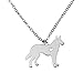 Silvertone I Love My Dog Lover Heart Outline German Shepherd Pet Puppy Rescue Pendant Necklace