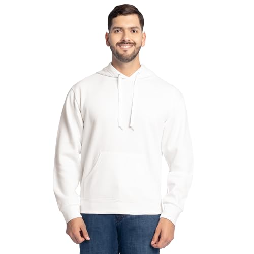 Fruit of the Loom Men's Eversoft Fleece Sweatshirts & Hoodies, Pullover-White,…