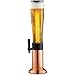 Refinery and Co. Beer Tower Drink Dispenser w/Pro-Pour Tap & Freeze Tube to Keep Beverages Ice Cold. Perfect for Parties & Gameday, Home Bar Accessories, Simple to Clean, 2.75 Qt/2.6 L, Copper Finish