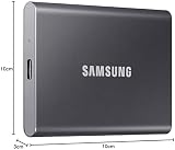 Samsung T7 Portable SSD 2TB USB 3.2 Gen 2 10Gbps Password Protection Fast view 9