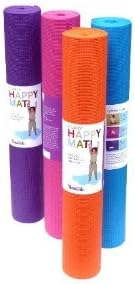 Happy Mat! Blue Kids Yoga Mat,3/16" x 60" , Blue