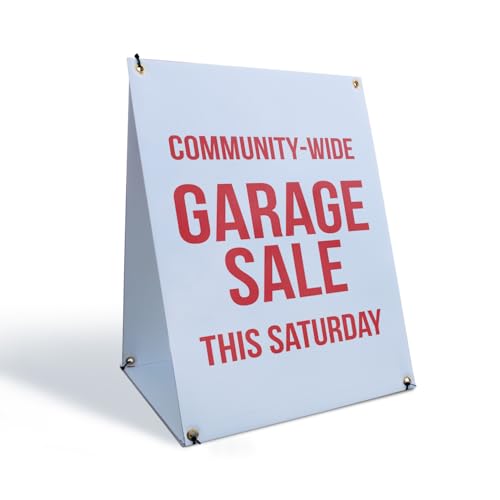 Community Wide Garage Sale This Saturday Sidewalk Sign 18 Inch x 24 Inch A-Fram…
