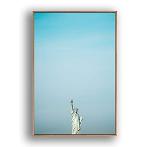 Framed Canvas Wall Art for Living Room, Bedroom Brooklyn Bridge and New York City Canvas Prints for Modern Home Decoration Ready to Hang - 16"x24" inches