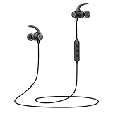 iClever Bluetooth Headphones, Wireless Earbuds with Stereo Music, 10 HOURS Playtime, Magnetic Connection, CVC 6.0 Noise Cancelling, Waterproof Sports Headphones for iPhone 8 -  (Black)
