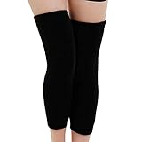 ZTL Unisex Cashmere Wool Knee Sleeve Leg Warmers Long Thicken Thermal Knee Brace Support Protector (1 Pair)