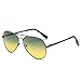 AMZTM Classic Fashion Double Bridge Metal Frame Polarized Lens Aviator Men and Women Sunglasses (Day/Night, 62)