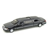 Kinsmart 1/38 Scale Diecast 1999 Lincoln Town Car Stretch Limousine in Color Black by kinsmart