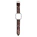 Watchband with Frame for Fitbit Blaze, Soft Leather Replacement Strap Printing Bracelet Strap for Fitbit Blaze Smart Fitness Watch (Retro Flower Green)