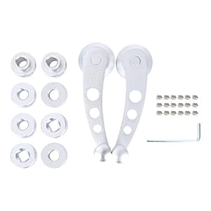 Winomo Raamzwengel, universele autoruiten-zwengel van aluminium, zwengel voor autodeurramen, zwengelgreep, 2 stuks