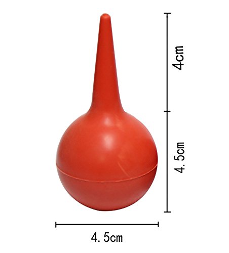 30ml Laboratory Tool Rubber Air blowing Wash ear ball wax aspirator Red 2 Pcs