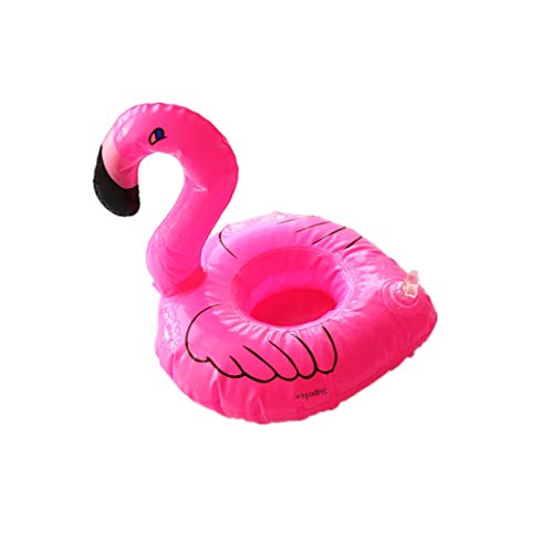 Inflatable Floating Flamingo Drink Holder 12 Pack Swimming Pool Float Coasters Coke Cup Holder for Beverage Cans Cups & Bottles - Fun Kid & Adult Pool Party ... - Thumbnail 5