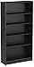 Bush Furniture Universal Tall 5 Shelf Bookcase in Black, Vertical Storage and Display Bookshelf for Home Office or Living Room Organization