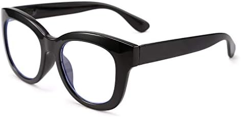 Retro Square Thick Frame Blue Light Blocking Reading Glasses Anti Glare Amazon.com: bullabulling Retro Reading Glasses Thick Square  main image 4