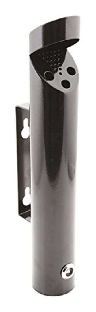 Genware NEV-AT-CYL-BLK Cylinder Wall-Mounted Ashtray, 46 cm x 7.5 cm, Black