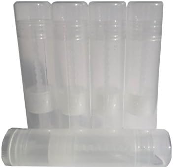 55 Empty Lip Balm Tubes w/ Caps (Clear) - 0.15oz - BPA Free and Made in USA - Kind Essentials Containers
