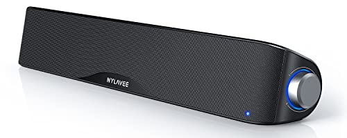Nylavee Computer Speakers, HiFi Sound Quality PC Speakers for Desktop, Bluetooth 5.0 and 3.5mm Aux-in Computer SoundBar, USB Powered Desktop Speaker for PC, Laptop, Tablet, Xbox, Gaming Speaker