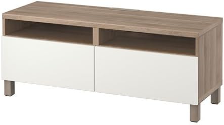 Amazon Com Ikea Tv Unit With Push Open Drawers Gray Stained