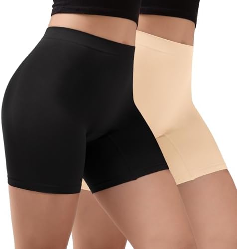under dress spandex shorts Women's Slip Shorts for Under Dresses, Seamless Bike Short
