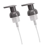 Replacement Foaming Pump Lids, 2 Pack, ULG Shampoo Plastic Soap Dispensers Foam Pump Tops Fit 40mm 40/410 Bottles for DIY Liquid Soap, Dish Soap, Body Wash