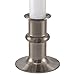 612 Vermont Ultra-Bright LED Window Candles with Timer, Battery Operated, Metal Base, White Candlestick, Adjustable Height (Pack of 4, Brushed Nickel)