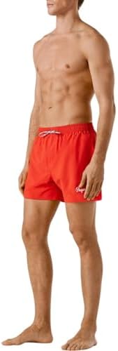 PJ Solid Swimshort Shorts, Rouge (Crispy Red), XL Homme