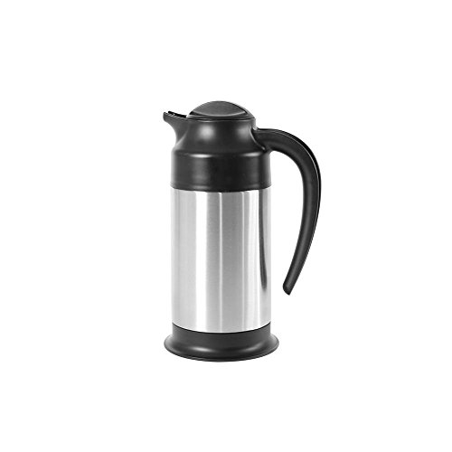 Service Ideas SSN70 SteelVac Carafe, 0.7 L (23.7 oz.), NSF, Brushed Stainless/Black