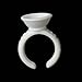 Jmkcoz 100pcs Disposable Plastic Nail Art Tattoo Adhesive Pigment Ink Cups Caps Holders Glue Holder Eyelash Extension Rings Ring Holders Palette Beauty Tools