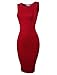 Tom's Ware Women's Classic Slim Fit Sleeveless Midi Dress TWCWD051-RED-US S/M(Tag Size M)