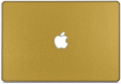 iCarbons Brushed Gold Vinyl Skin for MacBook Pro 17" (Silver Unibody 2009-2012) Top Only