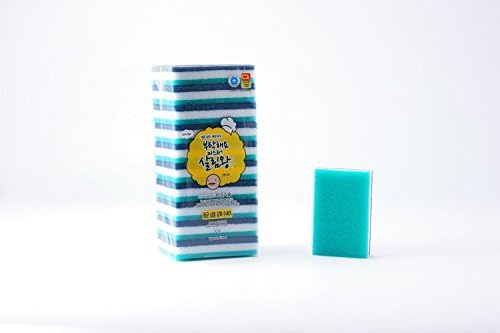 Antibacterial Three Fold Multi-purpose Scrubber, Flexible and Durable, Green, 10 Pieces, Size: 115x75x25mm