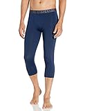 TSLA Men's Compression 3/4 Capri Pants Baselayer Cool Dry Sports Running Yoga Tights