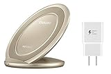 Samsung Fast Charge Wireless Charging Stand W/ AFC Wall Charger (US Version With Warranty), Gold
