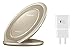 Samsung Qi Certified Fast Charge Wireless Charging Pad + Stand - Supports wireless charging on Qi compatible smartphones - Gold
