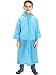 Mudder Children Raincoat Portable Raincoat Rain Poncho with Hoods and Sleeves (Blue)