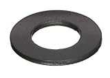 Steel Flat Washer, Black Oxide Finish, ASME B18.22.1, 1/4" Screw Size, 9/32" ID, 5/8" OD, 0.065" Thick (Pack of 100)