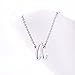 AOLO Silver Initials Necklace Letter Pendant Necklace A