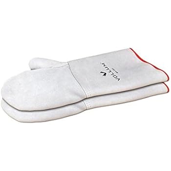 Vollum High-Heat Suede Oven Mitts, 1 Pair (14 Inch, Resistant to 932F)