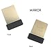 MARKHA Pocket Mirror for Men Women Unbreakable Stainless Steel Portable Mirror (Travel Mirror (Black))