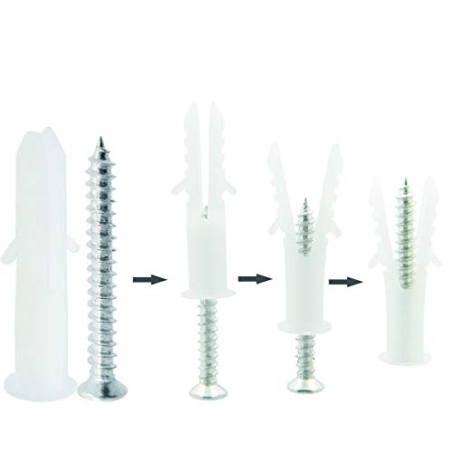 Shells 50Pack Self Drilling Drywall Anchor Kit with Screws (White)
