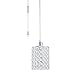 GLOBE Electric 65142 1-Light Cylindrical Plug-in Pendant, Polished Chrome Finish, Caged Crystal Shade, Clear 15ft Cord, in-Line On/Off Rocker Switch, Ceiling Hanging Light Fixture, Bulb Not Included